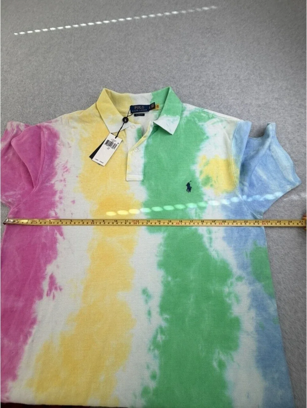 New Polo Ralph Lauren Mens Polo Shirt LT Multicolor Tie Dye Classic Fit